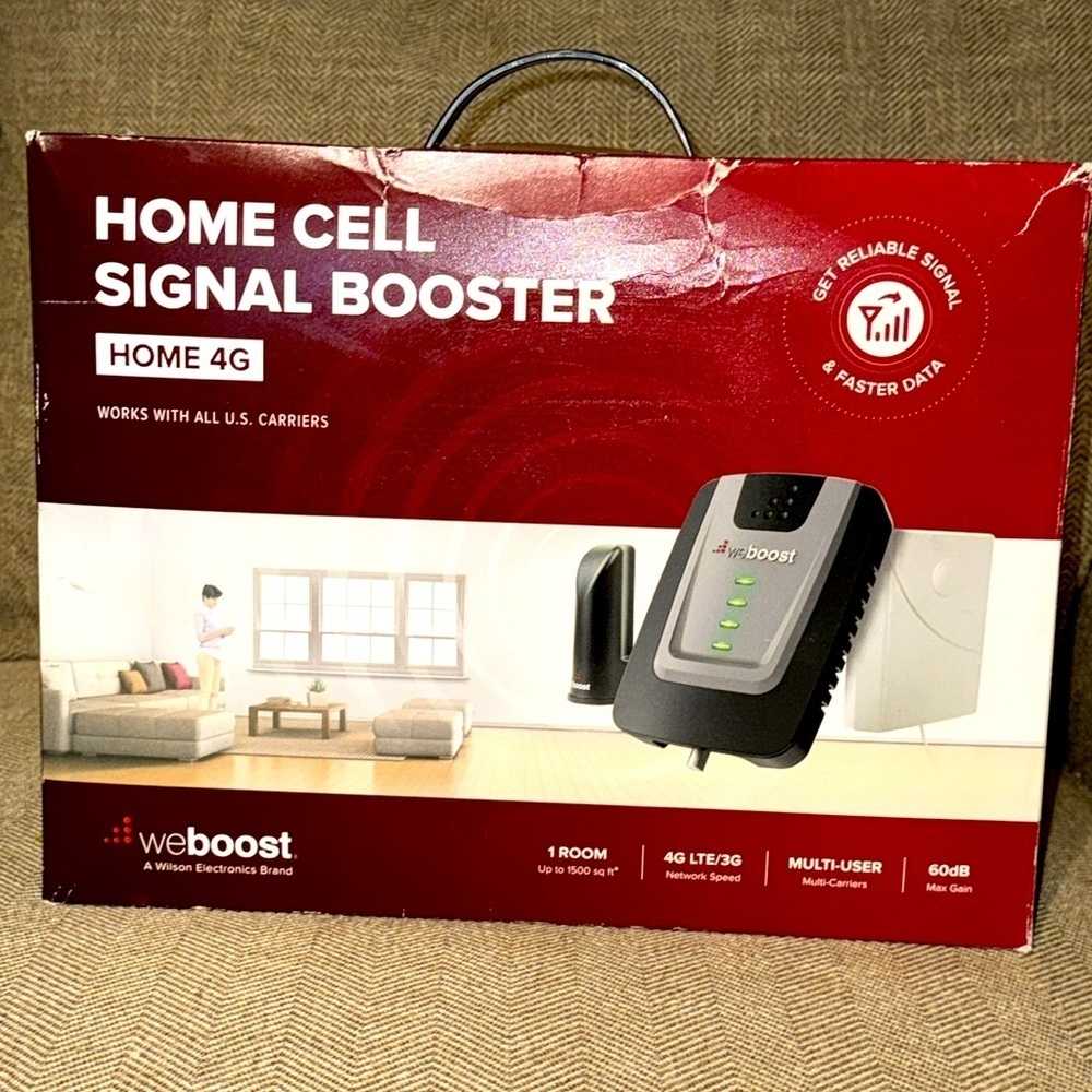 weBoost Home Cell Signal Booster 470101 Home 4G works w/ALL carriers 1500 sq. ft